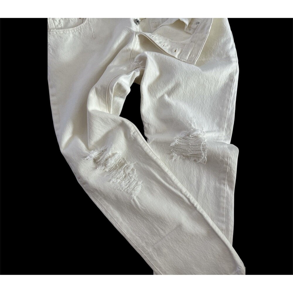 Levi's 501 Jeans Mens Size‎ 30x32 501 CT Customized Tapered Distressed White - Picture 10 of 12